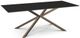 Amisco Customizable Asterisk Starstone on Glass Tabletop 83.5" Rectangular Table with Starburst Stand-0