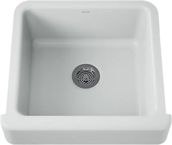 KOHLER® Whitehaven® Ice Gray 24" Undermount Single-Bowl Farmhouse Kitchen Sink with Short Apron-0