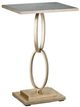 Currey & Company Bangle Gray Accent Table with Gold Base-0