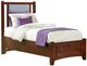Vaughan-Bassett Bonanza Blue/Cherry Twin Upholstered Panel Storage Bed-0