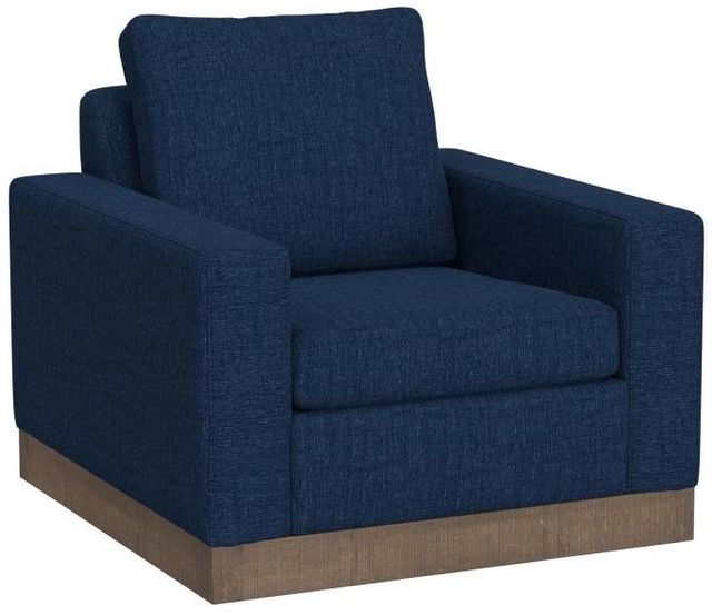 International Furniture Direct Georgia Navy Blue Arm Chair-0