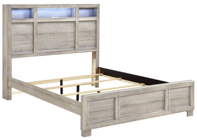 Homelegance® Everett Gray Queen Storage Panel Bed-3