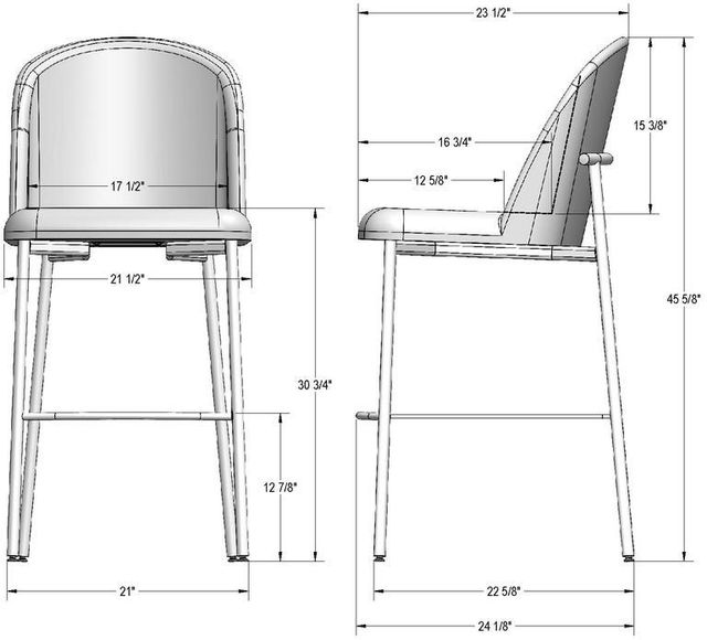 Amisco Customizable Luongo Upholstered Bar Stool-2
