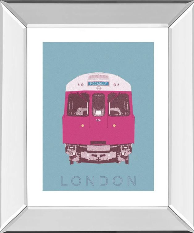 Classy Art London Transport 3 by Ben James Mirror Framed Wall Art-0