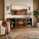 Sunny Designs™ Sleek Jet Black Fireplace Insert with Door Sensor-1