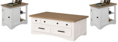 Parker House Americana Modern 3-Piece Weathered Natural Cocktail Table Set