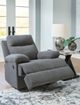 Signature Design by Ashley® Side-Swipe Charcoal Manual Rocker Recliner -4