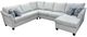 Luke Home Rowan 4-Piece Artesia Platinum Right-Arm Facing Sectional and Chaise -0