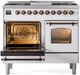 Ilve® Nostalgie II Series 40" White Pro Style Dual Fuel Range-2