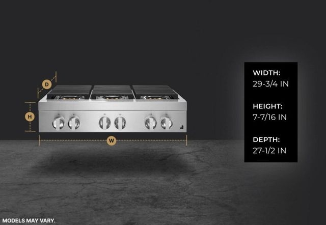 JennAir® NOIR™ 30" Stainless Steel Natural Gas Rangetop-2