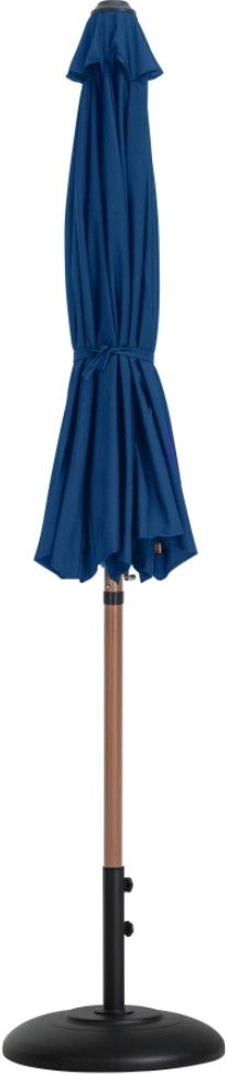 Meridian Furniture Fiji Navy/Black Aluminum Outdoor Patio Umbrella and Round Base-1