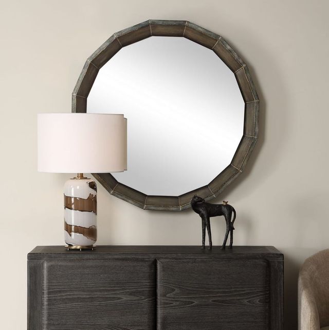 Uttermost® Neve Bronze Round Mirror-1