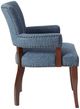 Olliix by Madison Park Blue Dawson Arm Dining Chair-2