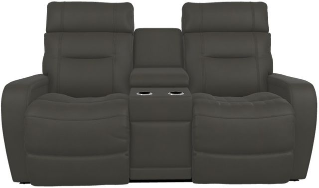 La-Z-Boy® Baron Mineral Leather Manual Wall Reclining Loveseat with Console-1