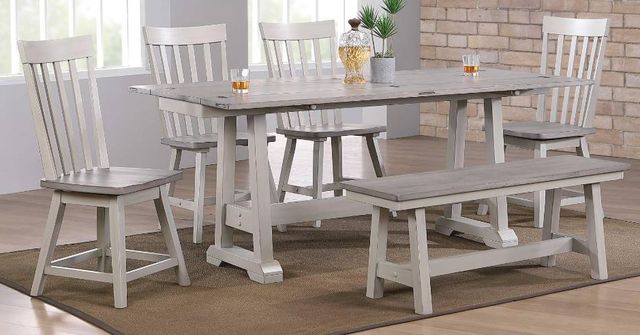 Urban Styles Furniture Montreal 6-Piece Almond/Smoke Gray Dining Set-0