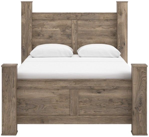 Signature Design by Ashley® Keithland Brown Queen Poster Bed-2