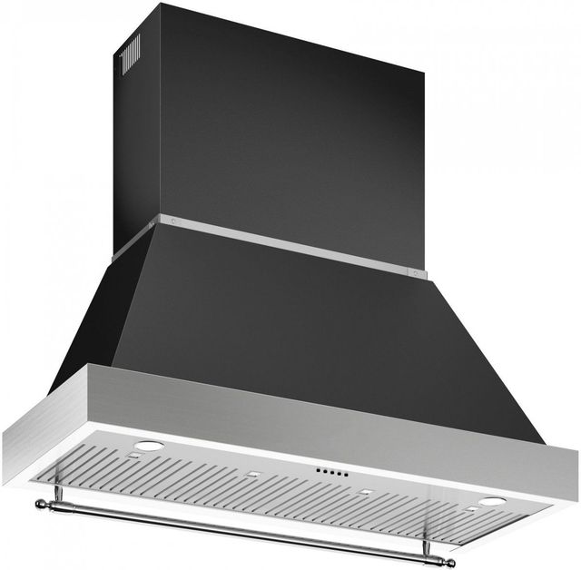 Bertazzoni Heritage Series 48" Nero Matt Wall Mounted Canopy Hood-0
