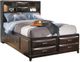 Ashley® Kira Almost Black Full Storage Bed with 7 Drawers-0