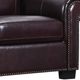 Porter International Designs Cassidy Burgundy Leather Accent Chair-2