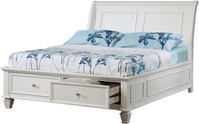 Coaster® Selena 5-Piece White Full Sleigh Bedroom Set-1