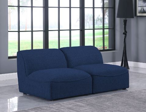 Meridian Furniture Miramar 2-Piece Navy Modular Sofa-2