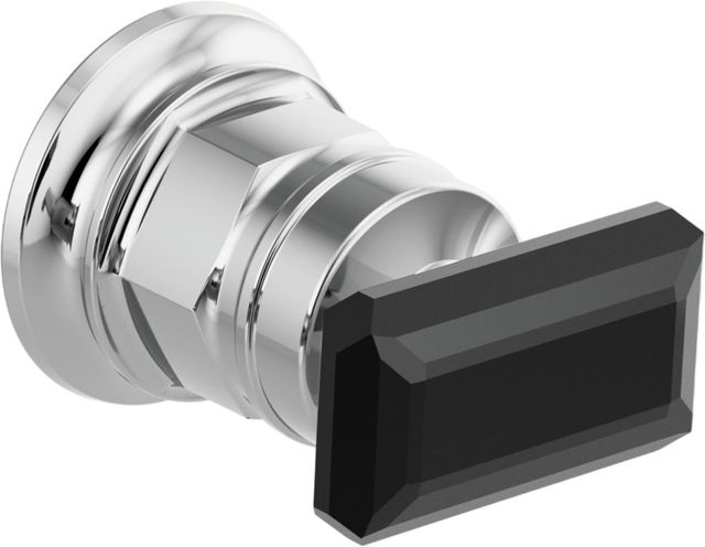 Brizo Invari® Polished Chrome Wall Mount Lavatory Knob Handle Kit with Black Crystal Accent-0