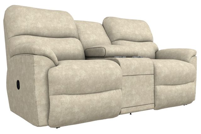 La-Z-Boy® Trouper Stucco Manual Reclining Loveseat with Console-0