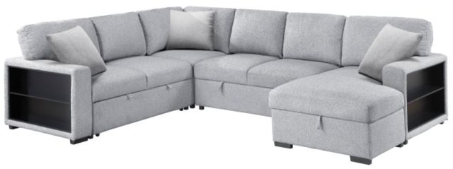 Homelegance® Pompano 4-Piece Gray Right-Arm Facing Sectional and Chaise-0