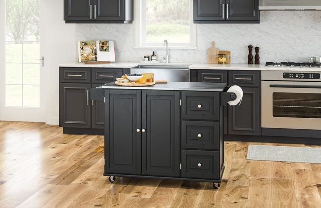 homestyles® Dolly Madison Black Kitchen Cart-3