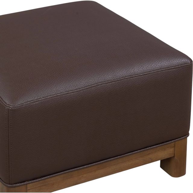 Modus Furniture Arden Dark Chocolate/Tavern Brown Upholstered Ottoman-4