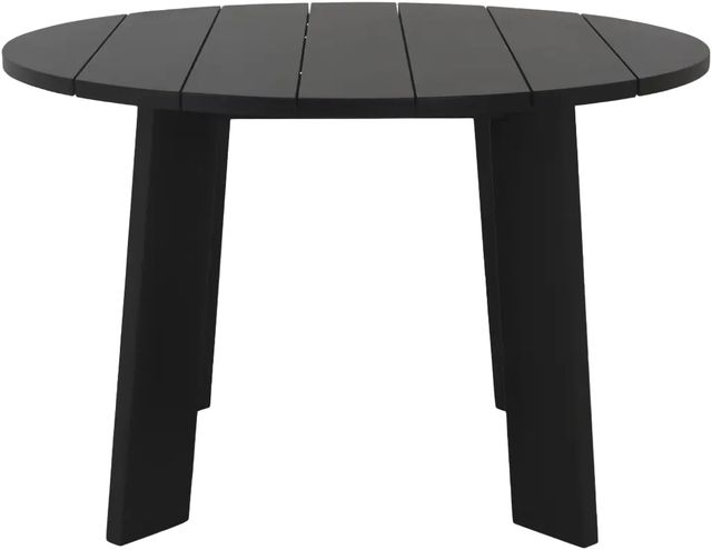 Moe's Home Collection Delta Black Teak Outdoor Round Dining Table -2