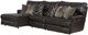 Catnapper® Como 3-Piece Chocolate Left Arm Facing Manual Reclining Sectional-1