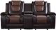 Homelegance® Briscoe Brown Manual Reclining Glider Loveseat-2