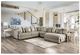 Furniture of America® Angelia 3-Piece Light Gray Right-Arm Facing Sectional and Chaise-1