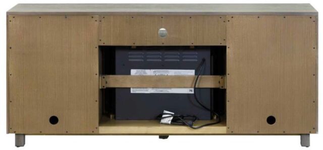 Martin Furniture Palisades Brushed Gray Fireplace TV Stand-3