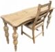 Million Dollar Rustic Carolina 2-Piece Light Barnwood Sofa Desk Set-0