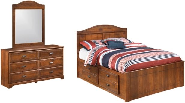 Signature Design by Ashley® Barchan 2-Piece Medium Brown Full Panel Bed Set-0