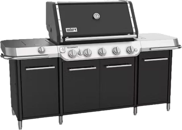 Weber® Summit® GC38 E 5-Burner Black Freestanding Liquid Propane Grill-3