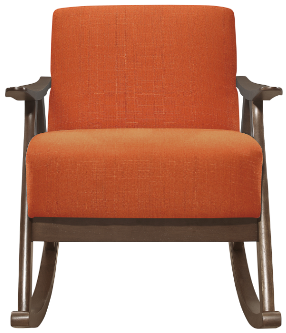 Homelegance® Waithe Dark Walnut/Orange Rocking Chair-2