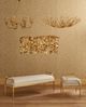 Currey & Company Aviva Stanoff Golden Eucalyptus Contemporary Gold Leaf Rectangular Chandelier-3