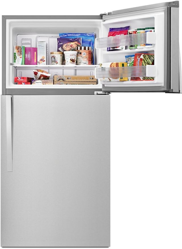 Whirlpool® 30 in. 19.2 Cu. Ft. Monochromatic Stainless Steel Top Freezer Refrigerator-6
