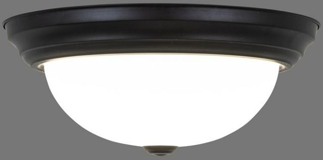 YHD Flat Black/White 2-Light 13" Flush Mount Lighting-1