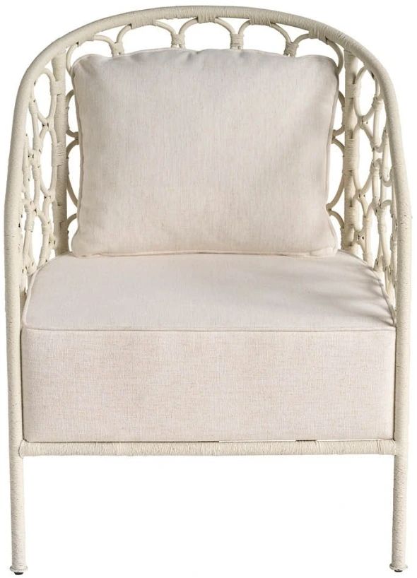 Universal Explore Home™ Pebble White Rattan/Nomad Snow Accent Chair-0