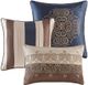 Olliix by Madison Park 7 Piece Navy California King Donovan Jacquard Comforter Set-2