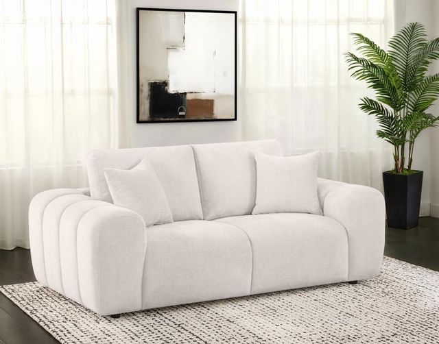 Coaster® Burnett Ivory Upholstered Loveseat-1