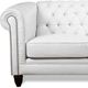 Campio Furniture Legacy Leather Lancaster White Sofa-1