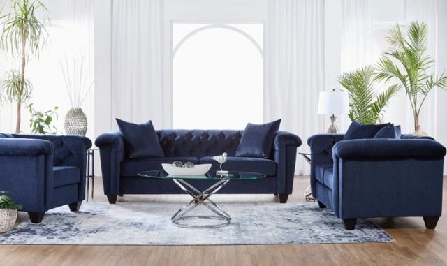 Hughes Furniture® 22900 Lush Navy Sofa-1