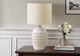 Monarch Specialties Inc. Ivory Ceramic/Ivory Shade Table Lamp -2