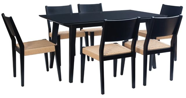 Powell® Cosgrove 7-Piece Black/Natural Dining Set-0