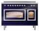 Ilve® Nostalgie II Noblesse 48'' Midnight Blue Pro Style Induction Range with Chrome Trim-1
